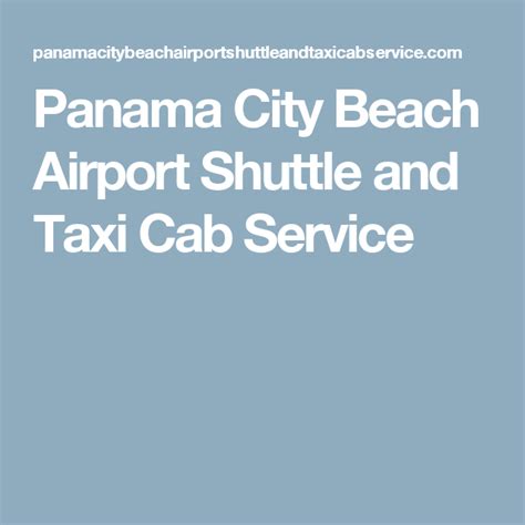 panama city beach airport transportation|Airport Shuttle Service 